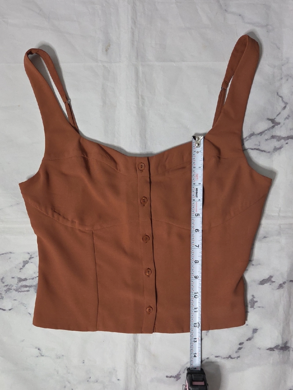 Abercrombie & Fitch Rust Button Front Tank - Picture 4 of 6